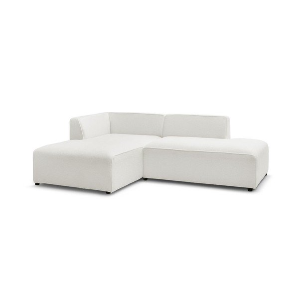 Biały narożnik modułowy z materiału bouclé (lewostronny/w kształcie litery L) Megeve – Bobochic Paris-image-3
