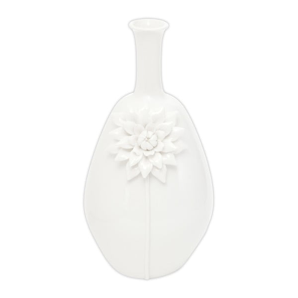 Biały wazon porcelanowy Mauro Ferretti Sunflower, wysokość 36 cm