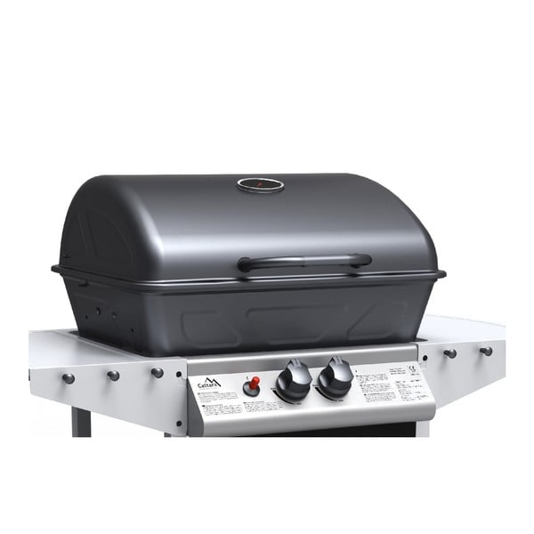 Grill ogrodowy na gaz z kółkami Cattara Party Point Flame Tamer-image-1