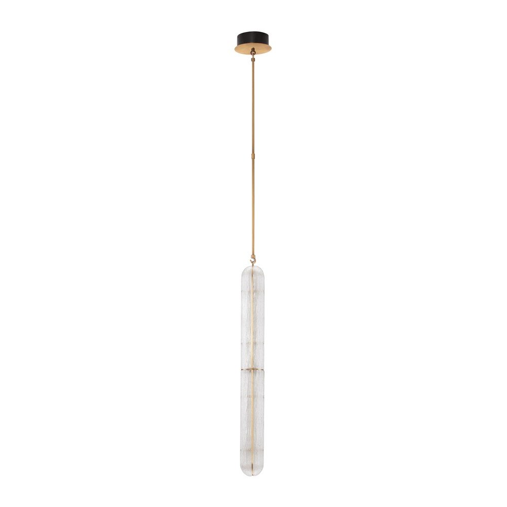 Metalowa lampa wisząca LED ze ściemniaczem w kolorze mosiądzu ze szklanym kloszem ø 10 cm Gloree – Nova Luce