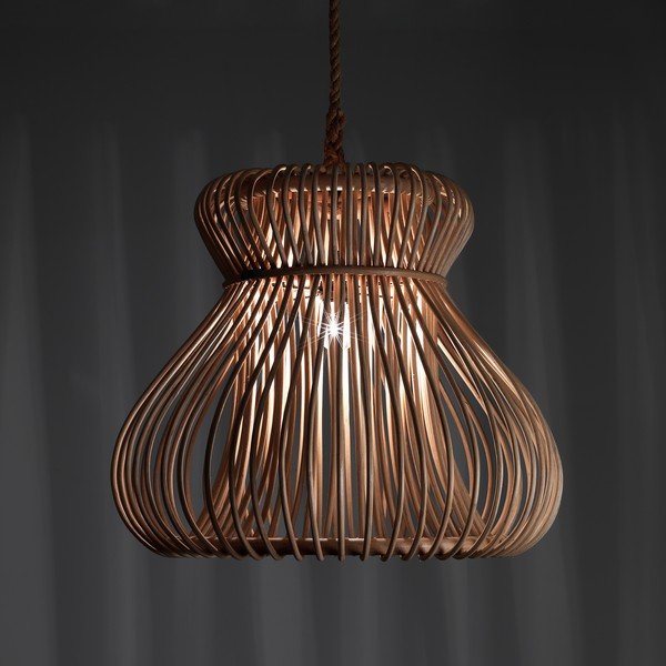 Lampa wisząca w naturalnym kolorze z rattanowym kloszem ø 60 cm Tinggi – Tomasucci-image-1
