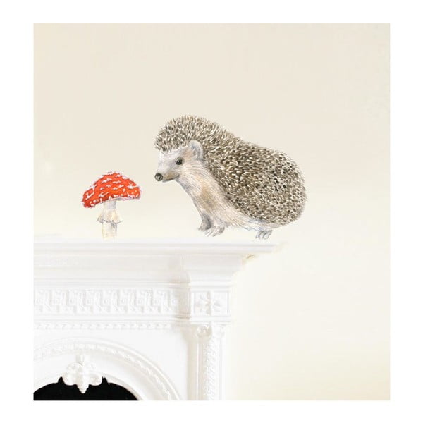 Naklejka wielokrotnego użytku Hedgehog, 30x21 cm