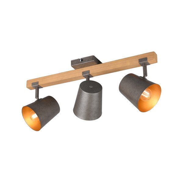 Ciemnoszaro-naturalna lampa punktowa 14x54 cm Bell – Trio-image-1