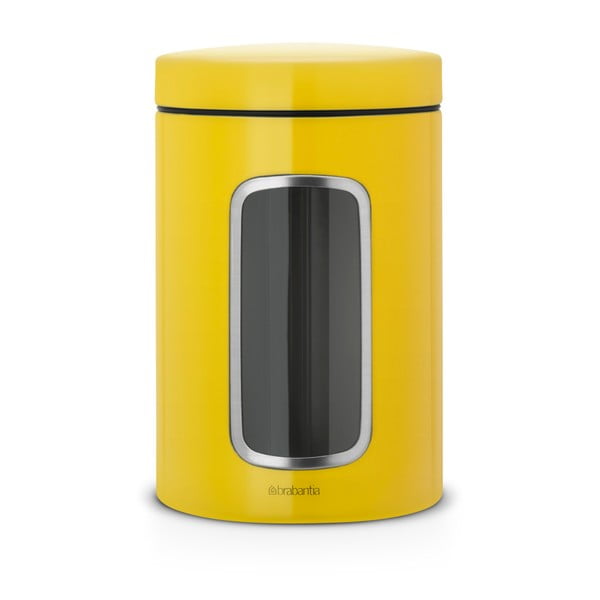 Żółty pojemnik z okienkiem Brabantia, 1,4 l