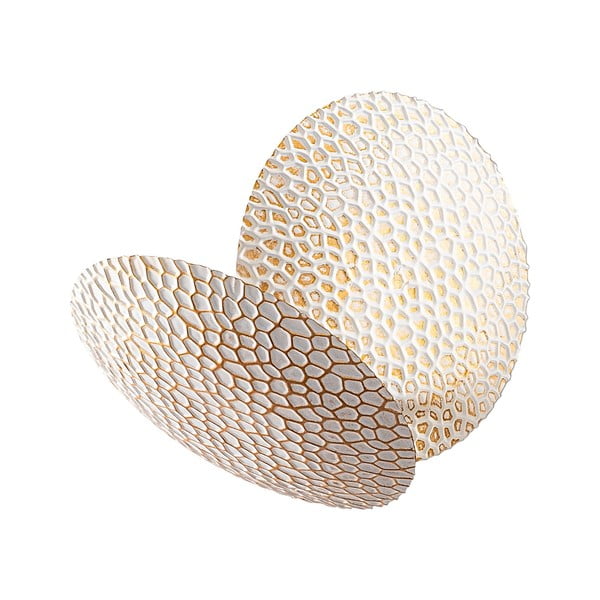 Kinkiet w biało-złotym kolorze LED ø 21 cm Yosma – Opviq lights-image-2