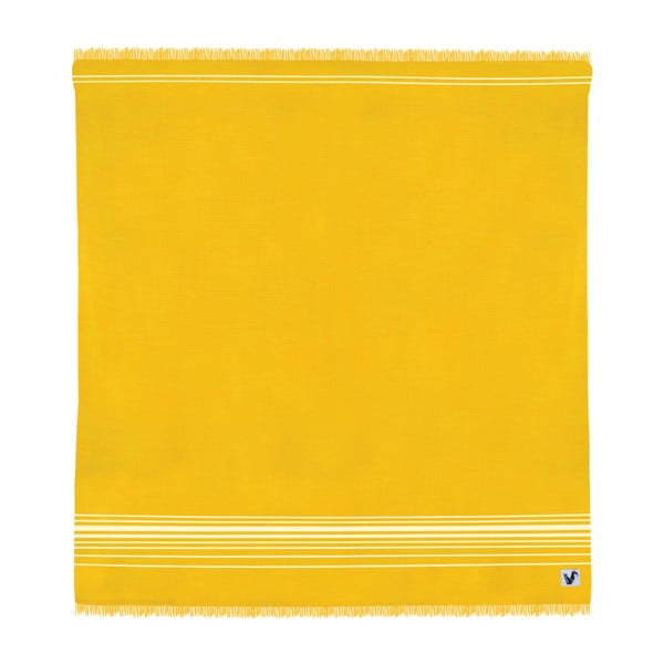 Żółty ręcznik Origama Flat Seat, 200x200 cm