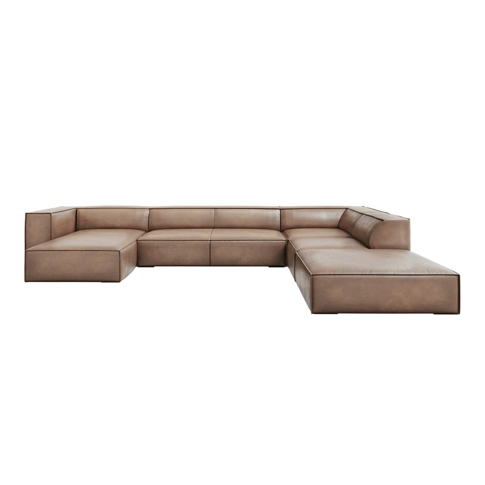 Jasnobrązowy skórzany narożnik (prawostronny) Madame – Windsor & Co Sofas