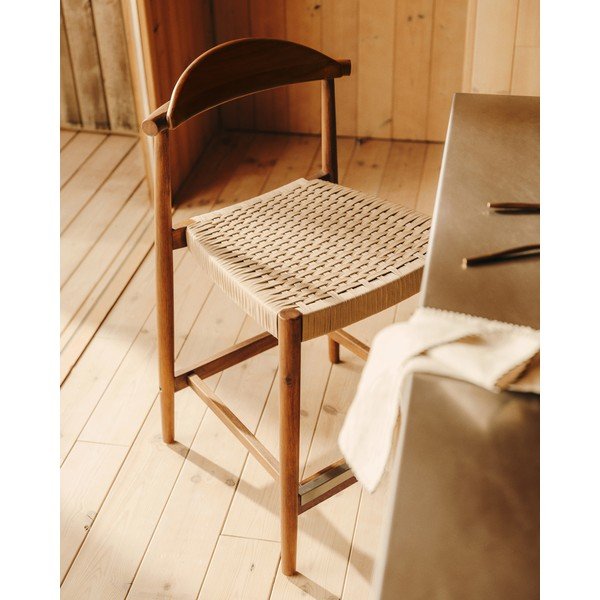 Brązowy drewniany hoker ogrodowy Nina – Kave Home-image-2