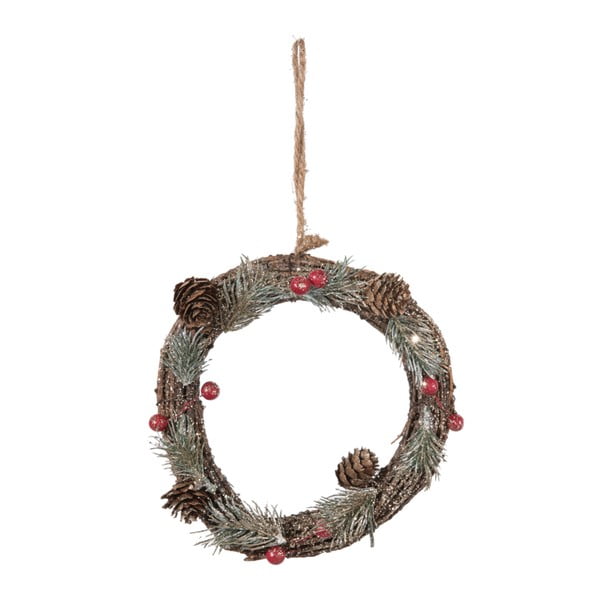 Wieniec dekoracyjny Clayre & Eef Christmas Spirit Wreath, Ø 18 cm