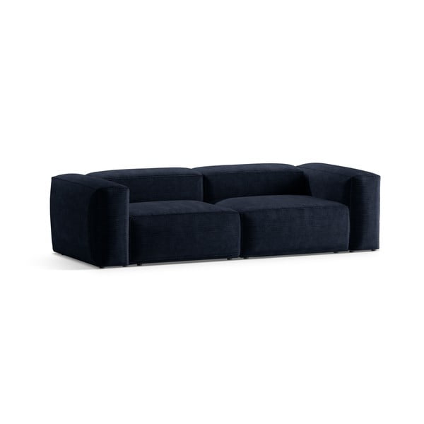 Ciemnoniebieska sztruksowa sofa 264 cm Bergamo – Cosmopolitan Design-image-2