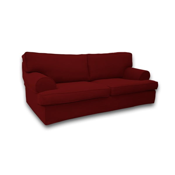 Czerwona sofa czteroosobowa Rodier Merino