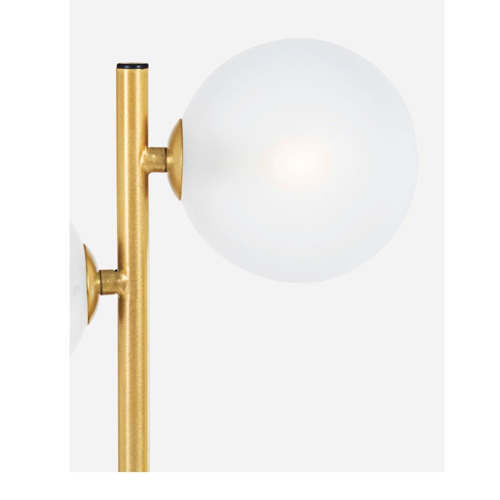 Stalowa lampa stołowa w kolorze złota ze szklanym kloszem (wysokość 54 cm) Balls – Bizzotto (zdjęcie 4)