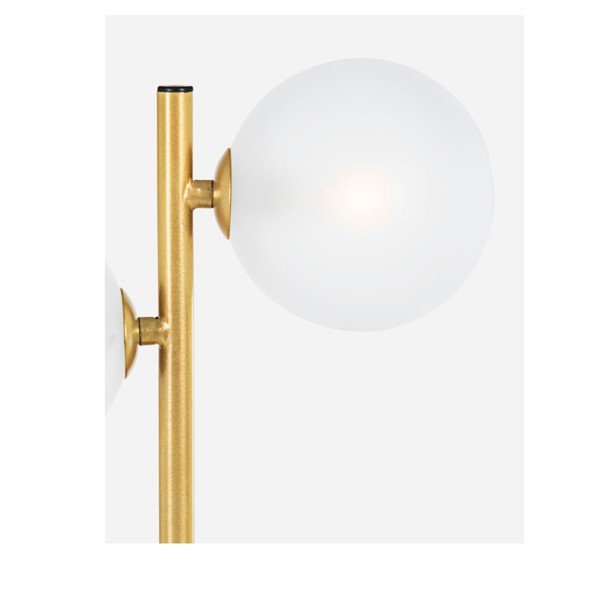 Stalowa lampa stołowa w kolorze złota ze szklanym kloszem (wysokość 54 cm) Balls – Bizzotto-image-3