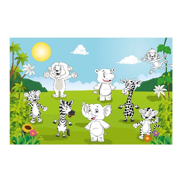 Wielka kolorowanka Happy Animals, 175x115 cm