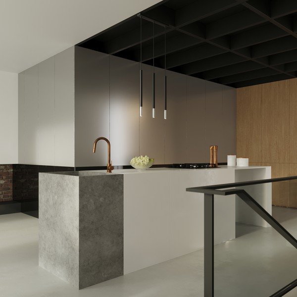 Metalowa lampa wisząca w czarno-srebrnym kolorze Asarot – Sollux-image-3