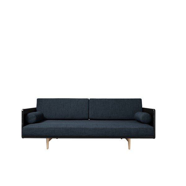 Sofa rozkładana Karup Deva Black/Raw Oak/Deep Blue-image-3