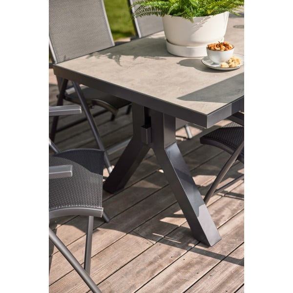 Ciemnoszare metalowe krzesło ogrodowe Salvatore – Hartman-image-3