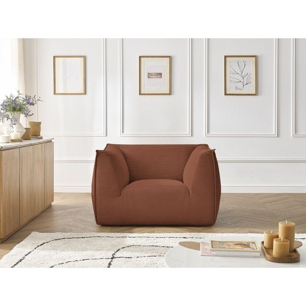 Pomarańczowy sztruksowy fotel Giorgia – Bobochic Paris-image-4