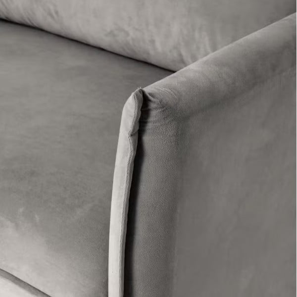 Szara aksamitna sofa 203 cm Juli – Ropez-image-4