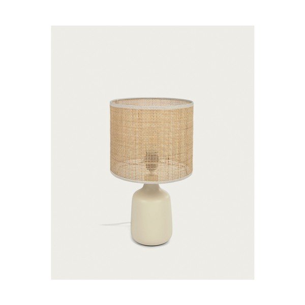 Kremowo-naturalna lampa stołowa ceramiczna (wysokość 46 cm) Erna – Kave Home-image-4
