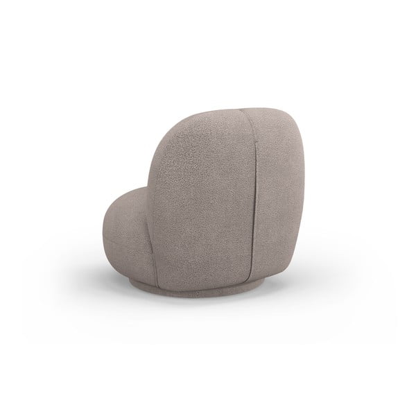 Beżowy fotel z materiału bouclé Chuck – Micadoni Home-image-3