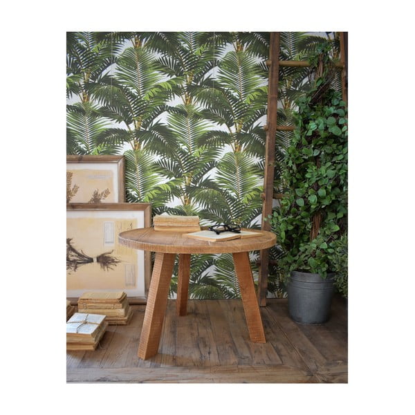 Stolik z drewna tekowego Orchidea Milano Country, ø 60 cm