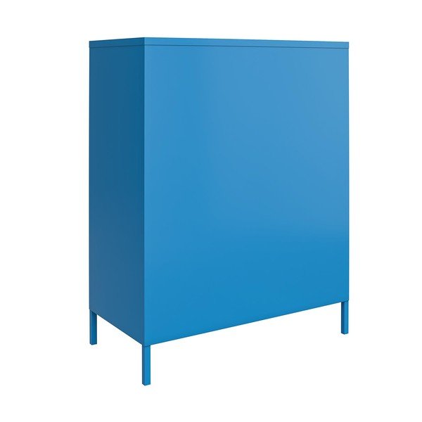 Niebieska metalowa szafka Novogratz Cache, 80x102 cm-image-4