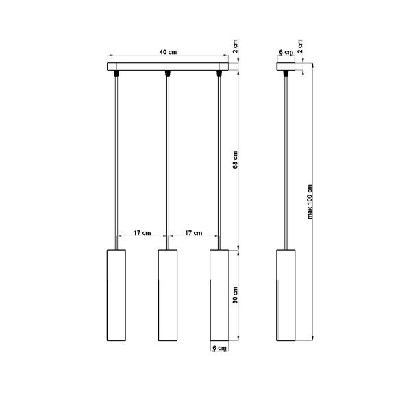 Lampa wisząca Sollux Bakari, dł. 40 cm-image-2