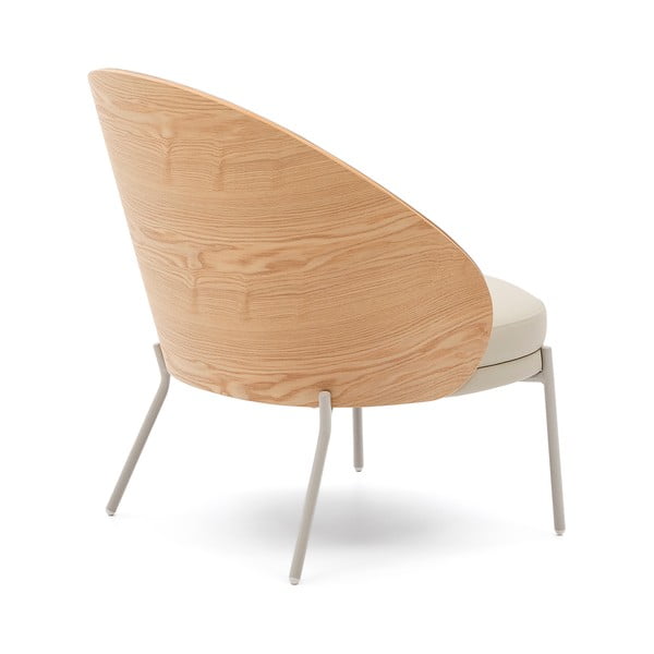Beżowy fotel z imitacji skóry Eamy – Kave Home-image-4