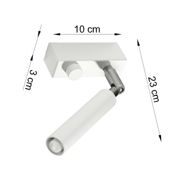 Biała lampa punktowa 10x3 cm Tiden – Sollux-image-3