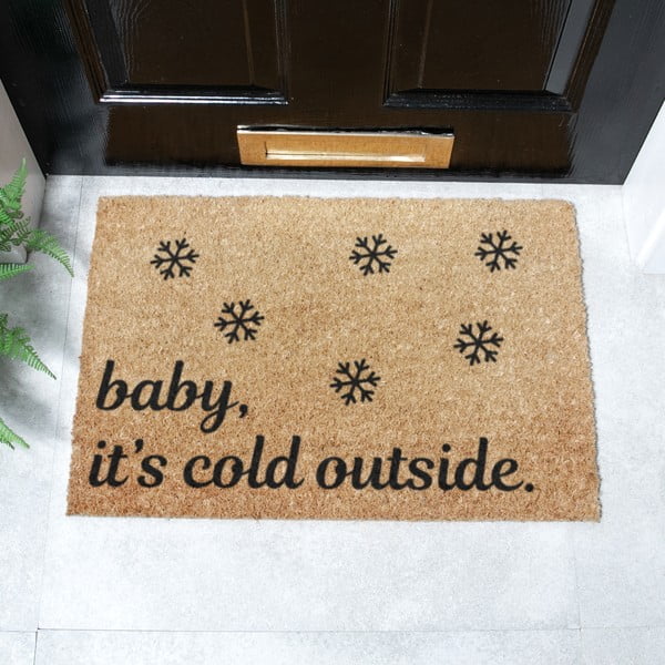 Wycieraczka ze świątecznym motywem z włókna kokosowego 40x60 cm Baby It's Cold Outside – Artsy Doormats-image-2