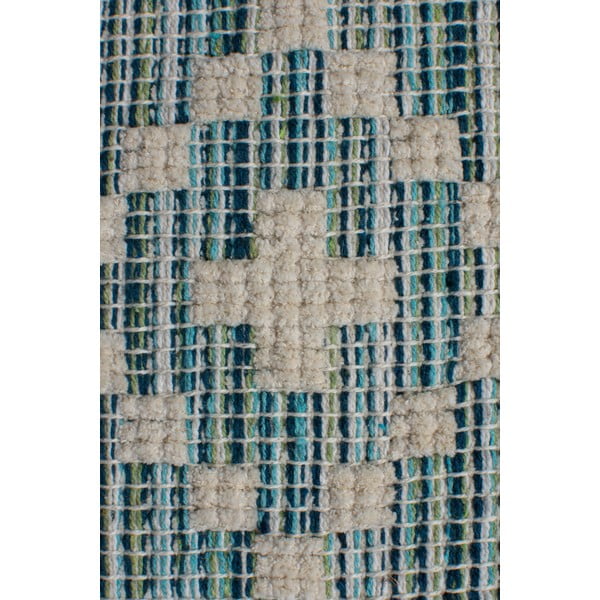 Beżowo-niebieski bawełniany chodnik Flair Rugs Leela, 60x200 cm-image-2