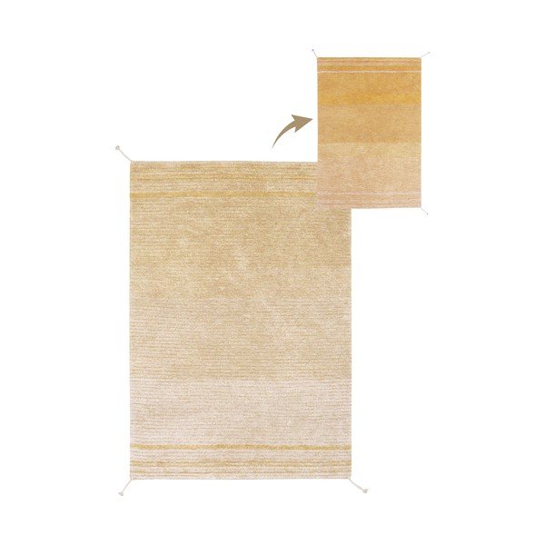 Bawełniany dywan w kolorze ochry 170x240 cm Twin Amber – Lorena Canals-image-3