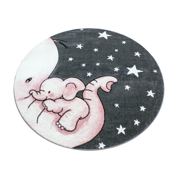 Różowo-szary dywan dziecięcy ø 120 cm Kids – Ayyildiz Carpets