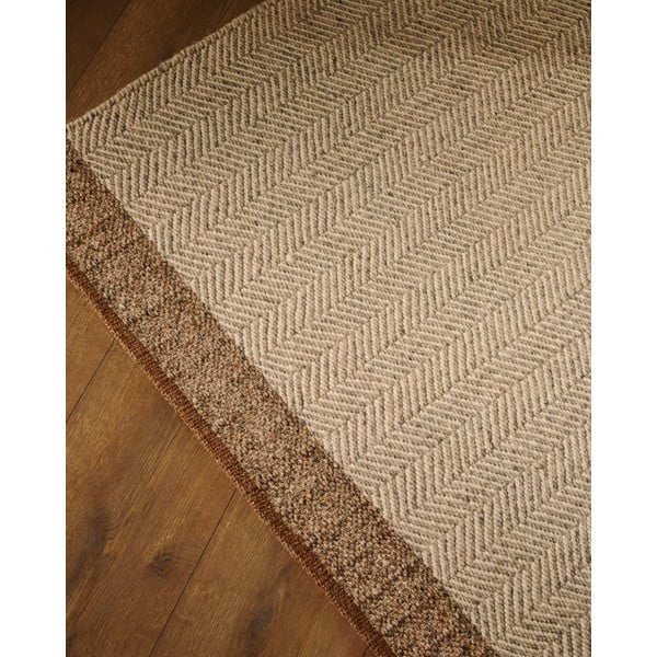 Beżowy wełniany dwustronny dywan tkany ręcznie 160x230 cm Nifelia – Kave Home-image-3