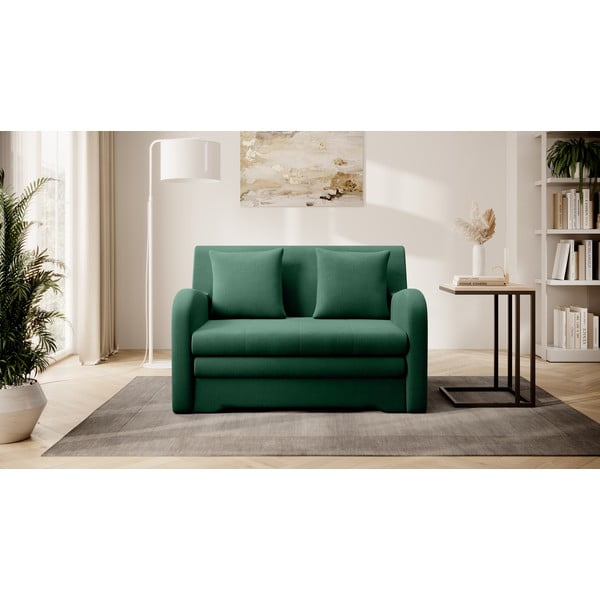 Zielona aksamitna rozkładana sofa 130 cm Ario – ELTAP-image-1