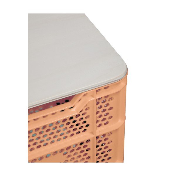 Pomarańczowy stolik z tworzywa sztucznego z recyklingu Really Nice Things Eco-image-1