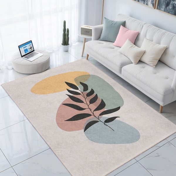 Kremowy dywan odpowiedni do prania 160x230 cm Illustrated Autumn – Mila Home-image-3