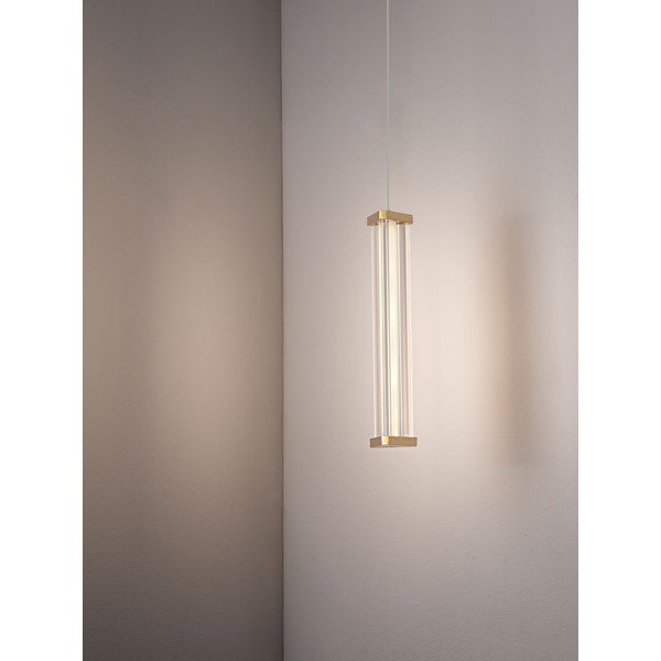Metalowa lampa wisząca LED ze ściemniaczem w kolorze matowego złota z kloszem ze szkła akrylowego ø 6 cm Pheme – Nova Luce-image-2