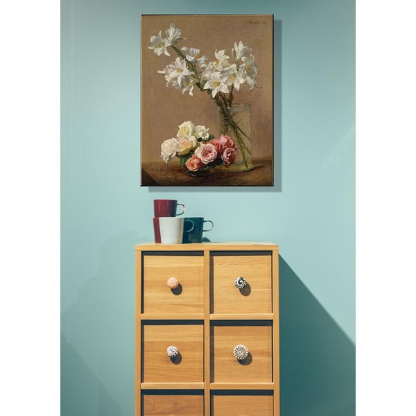 Reprodukcja obrazu Henri Fantina-Latoura – Roses and Lilies, 45x60 cm-image-1