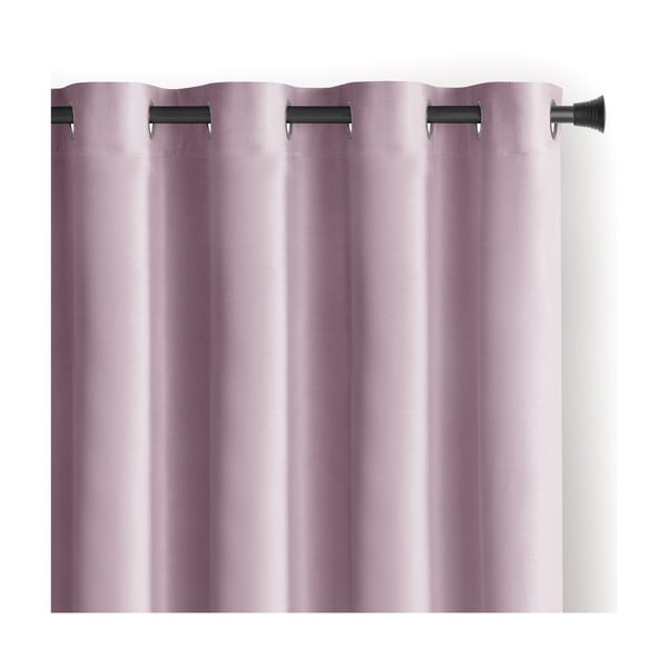 Jasnoróżowa aksamitna zasłona częściowo zaciemniająca (dimout) 140x245 cm Eyelets – Restilo