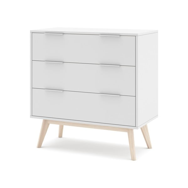 Biała niska komoda 80x83 cm Campus – Marckeric-image-3