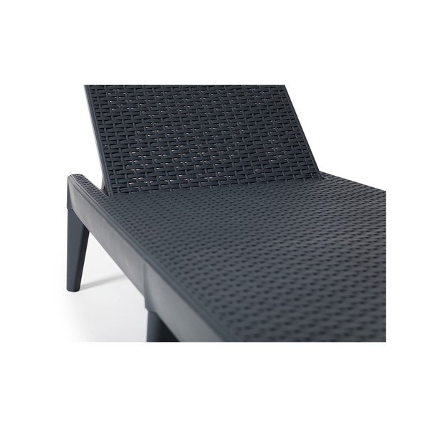 Czarny leżak ogrodowy ze sztucznego rattanu Numana – Toomax-image-4