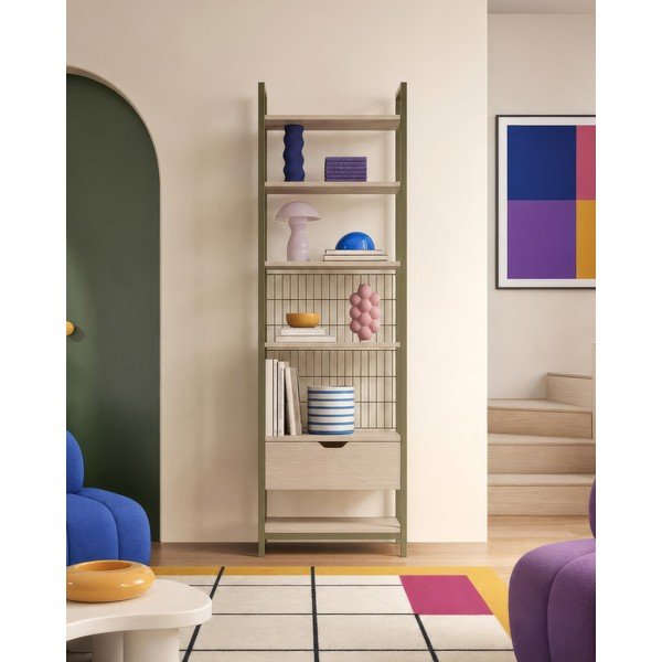 Zielony stalowy regał 60x179,5x40 cm Amara – Marckeric-image-2
