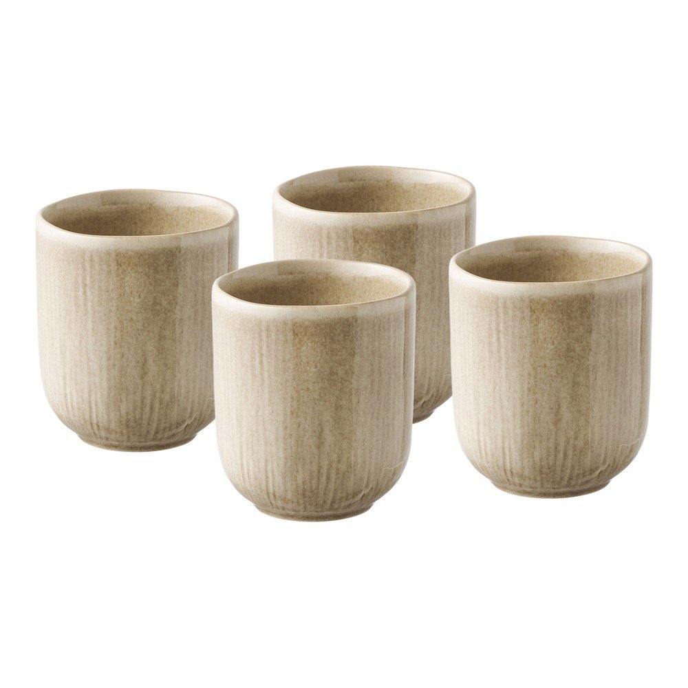 Beżowe kamionkowe filiżanki zestaw 4 szt. 360 ml Viola – House Nordic