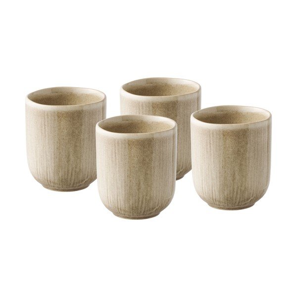 Beżowe kamionkowe filiżanki zestaw 4 szt. 360 ml Viola – House Nordic