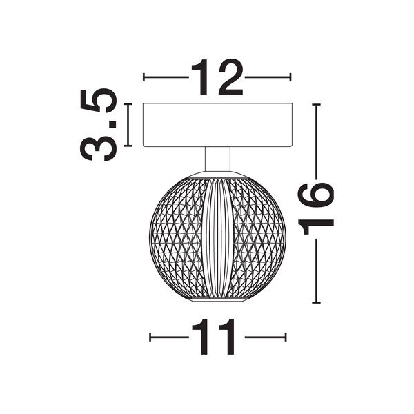 Aluminiowa lampa sufitowa LED w kolorze złota z kloszem ze szkła akrylowego Brillante – Nova Luce-image-4