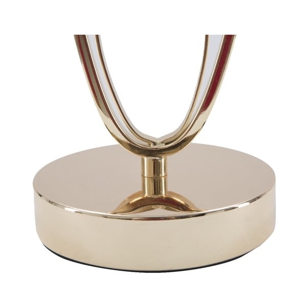 Biała lampa stołowa z konstrukcją w złotym kolorze Mauro Ferretti Flush-image-3