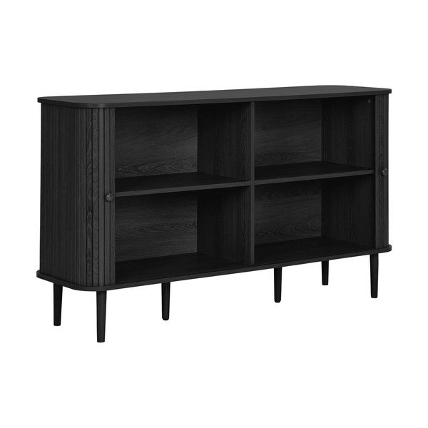 Czarna komoda z litego drewna sosnowego 140x79x40 cm Nikko – House Nordic-image-4