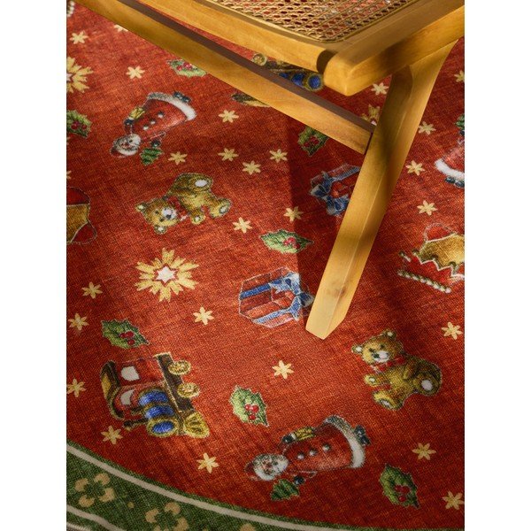 Czerwony/zielony okrągły dywan ze świątecznym motywem ø 200 cm Toy's Delight Nostalgic Noel Red Green – Villeroy&Boch-image-2